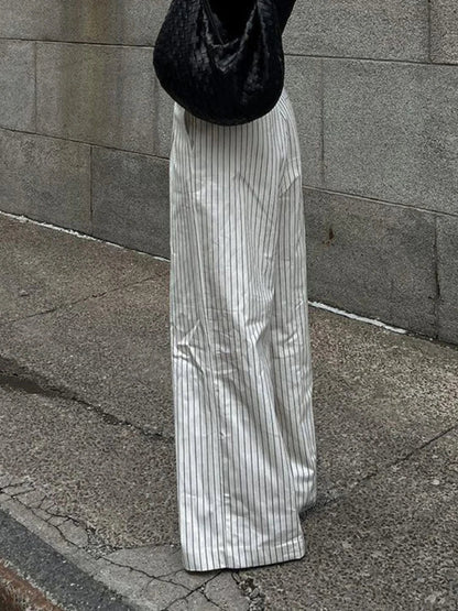 Pantalón De Talle Alto Con Pierna Ancha Y Pliegues Para Mujer | Ideal Para Uso Diario O Profesional
