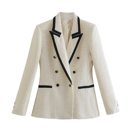 Blazer con Doble Botonadura y Corte Moderno para Mujer | Ideal para Uso Diario y Ocasiones Formales