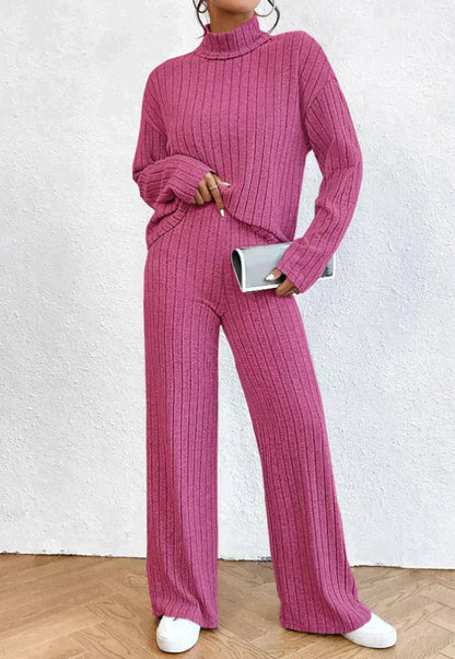 Conjunto de Dos Piezas con Cuello Alto para Mujer | Ideal para Uso Diario