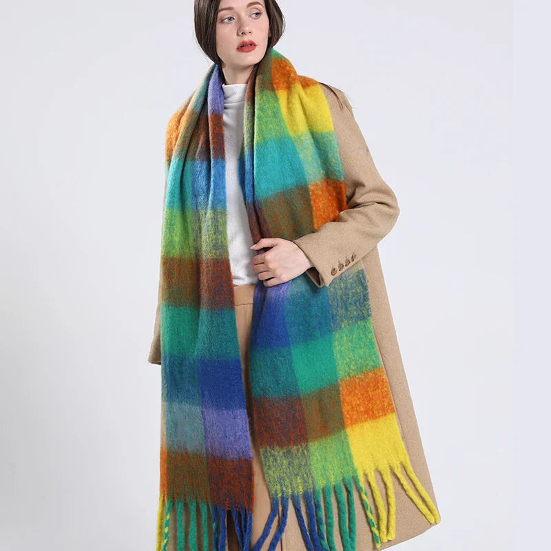 Bufanda Con Diseño Multicolor Para Adultos | Ideal Para Invierno
