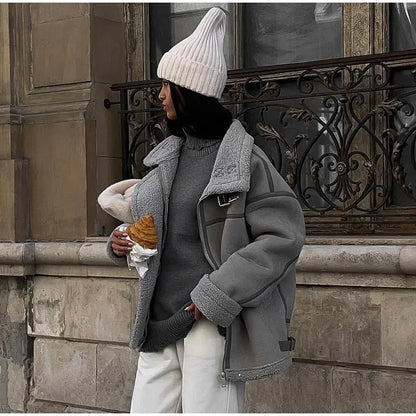 Abrigo De Invierno Con Diseño Holgado Y Bolsillos Para Mujer | Ideal Para Invierno