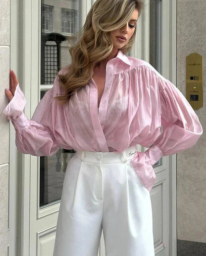 Blusa De Corte Amplio Para Mujer | Ideal Para Uso Profesional Y Diario