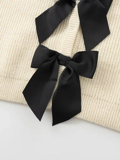 Jersey De Manga Larga Con Nudo Integrado Y Cuello Redondo Para Mujer | Ideal Para Uso Diario E Informal