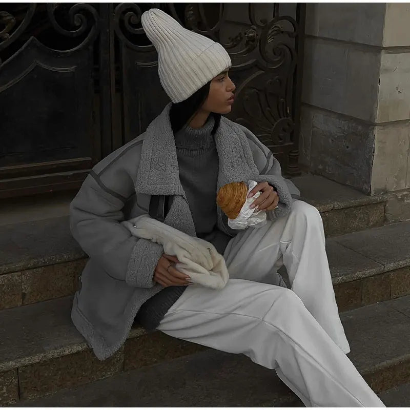 Abrigo De Invierno Con Diseño Holgado Y Bolsillos Para Mujer | Ideal Para Invierno