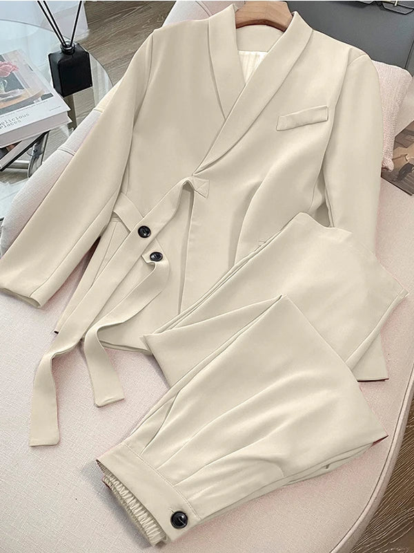 Conjunto de Blazer y Pantalón para Mujer | Ideal para Uso en Temporadas Frescas y Uso Diario
