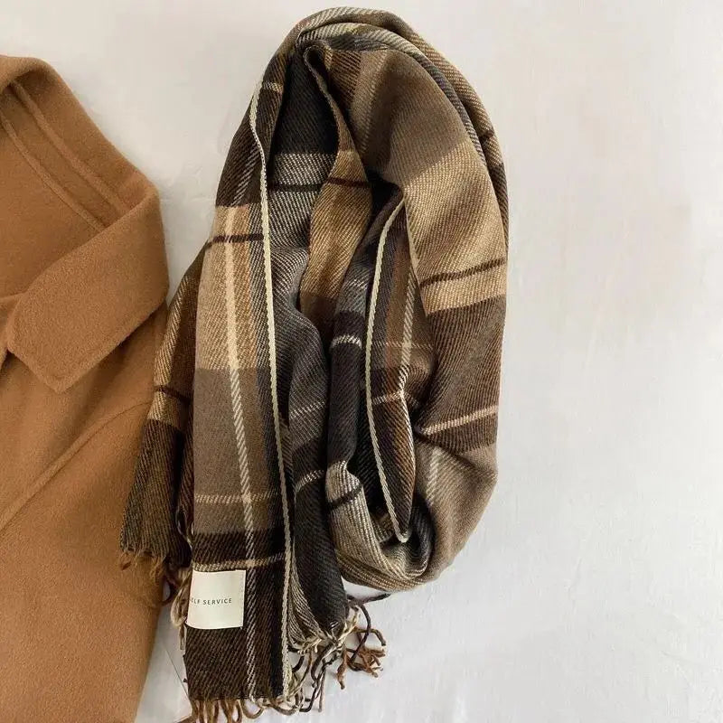 Bufanda Con Estampado De Cuadros Para Hombre Y Mujer | Ideal Para Invierno