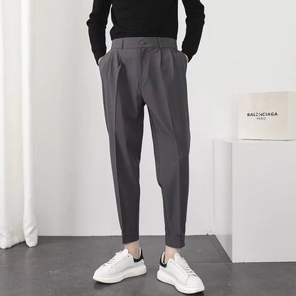 Pantalones Slim Fit con Cintura Elástica para Hombre | Ideales para Uso Diario y Semi-Formal