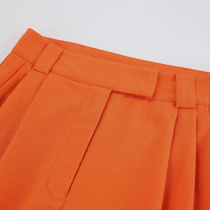 Pantalón De Cintura Alta Con Piernas Anchas Y Pliegues Para Mujer | Ideal Para Uso Diario