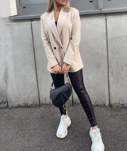 Blazer Con Cierre Cruzado Y Botones Para Mujer | Ideal Para Contextos Profesionales Y Uso Diario