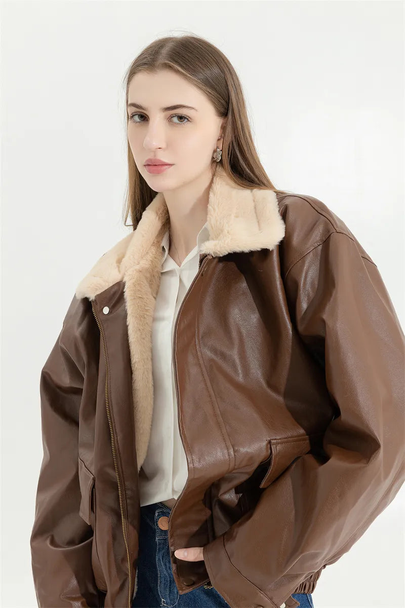 Abrigo De Invierno Con Ajuste Holgado Y Diseño Liso Para Mujer | Ideal Para Invierno