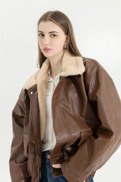 Abrigo De Invierno Con Ajuste Holgado Y Diseño Liso Para Mujer | Ideal Para Invierno