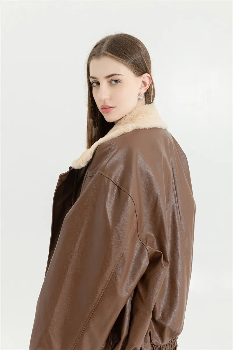 Abrigo De Invierno Con Ajuste Holgado Y Diseño Liso Para Mujer | Ideal Para Invierno