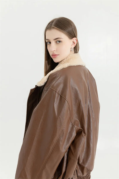 Abrigo De Invierno Con Ajuste Holgado Y Diseño Liso Para Mujer | Ideal Para Invierno