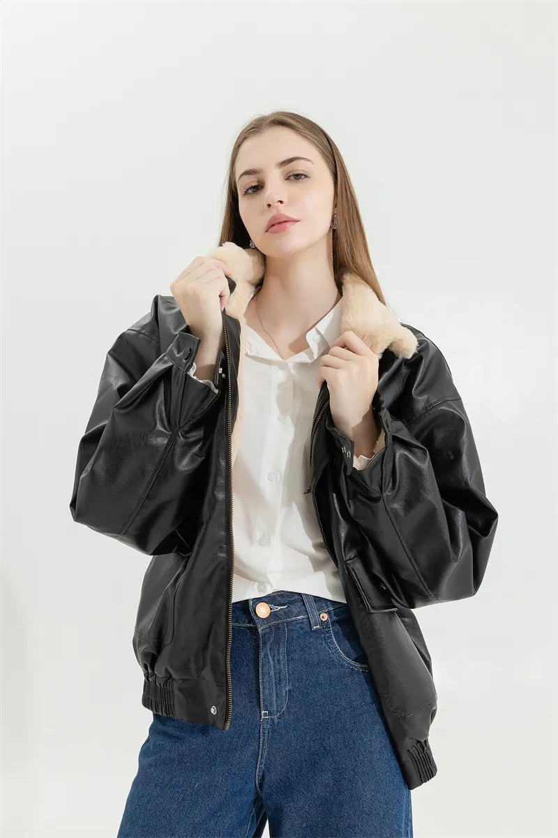 Abrigo De Invierno Con Ajuste Holgado Y Diseño Liso Para Mujer | Ideal Para Invierno