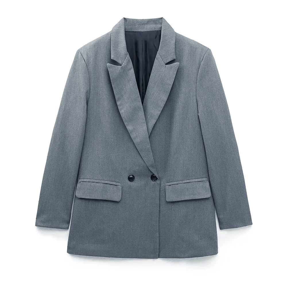 Blazer Con Cierre Cruzado Y Botones Para Mujer | Ideal Para Contextos Profesionales Y Uso Diario