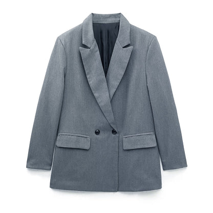 Blazer Con Cierre Cruzado Y Botones Para Mujer | Ideal Para Contextos Profesionales Y Uso Diario