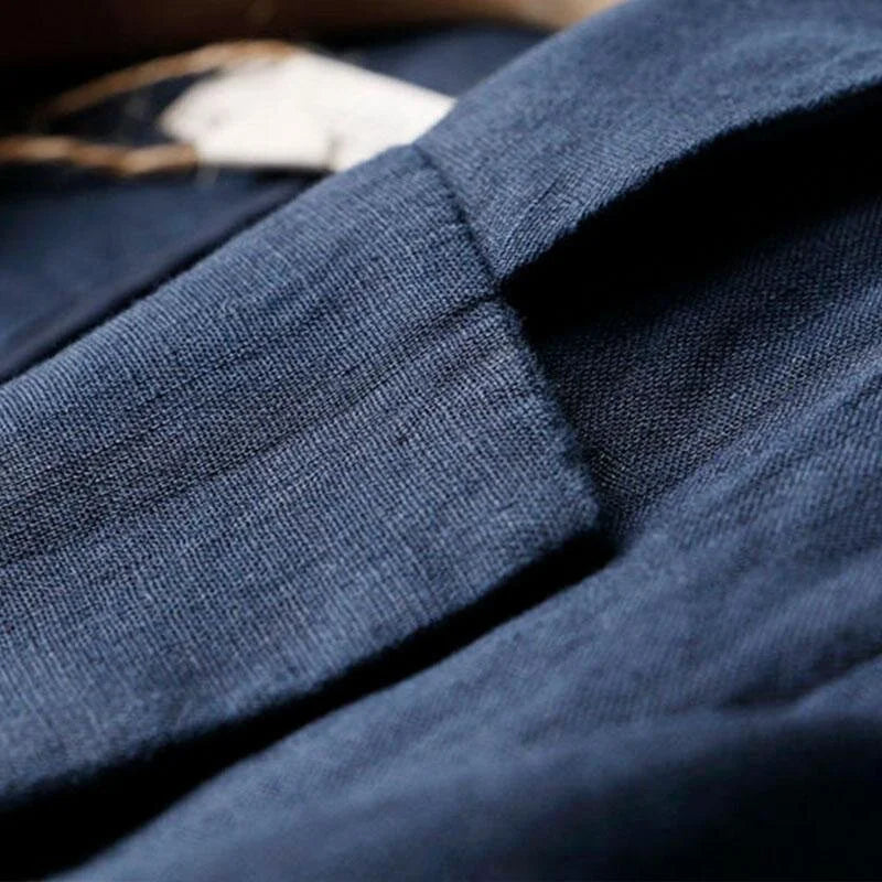 Blazer con Cierre de Un Botón y Mangas Remangadas para Hombre | Ideal para Uso Diario u Oficina