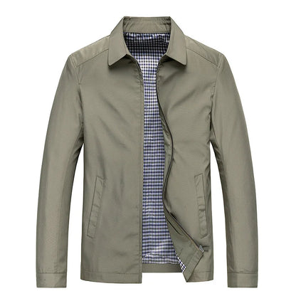 Chaqueta con Cuello Alto y Cierre de Cremallera para Hombre | Ideal para Uso Diario