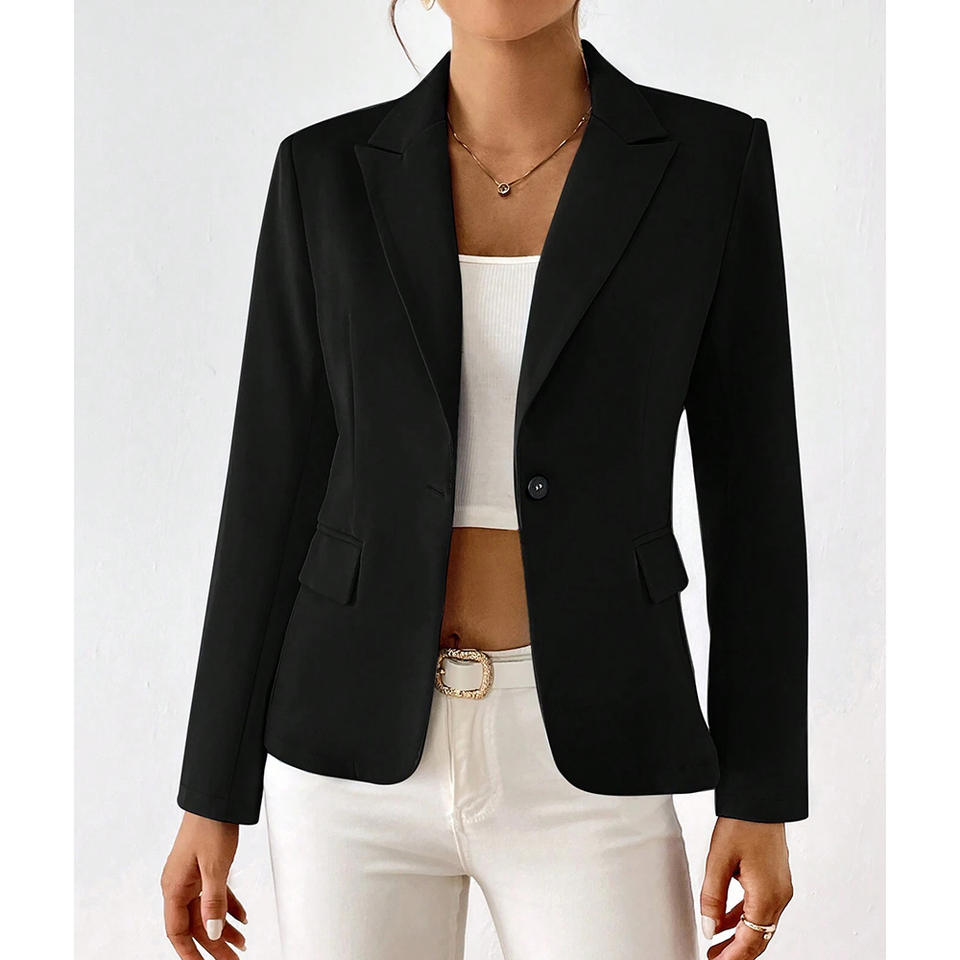 Blazer Con Cierre De Un Botón Y Corte Estructurado Para Mujer | Ideal Para Uso Diario O Entornos Formales