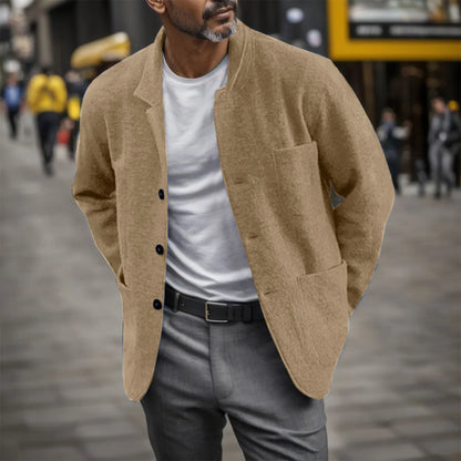 Chaqueta Para Hombre De Corte Fluido Con Bolsillos Frontales | Ideal Para Uso Profesional Y Casual