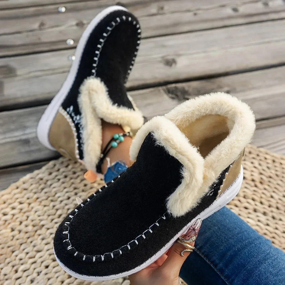 Botas De Invierno Con Punta Redonda Para Mujer | Ideal Para Uso Diario