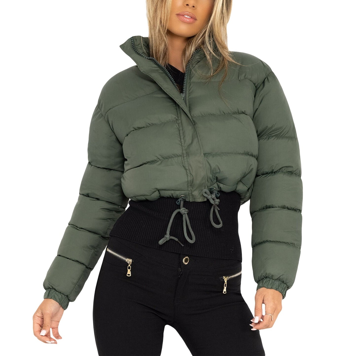 Chaqueta Acolchada De Invierno Con Cierre Frontal Para Mujer | Ideal Para Temporada Fría