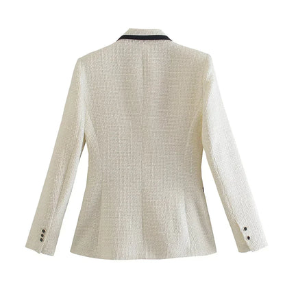 Blazer con Doble Botonadura y Corte Moderno para Mujer | Ideal para Uso Diario y Ocasiones Formales