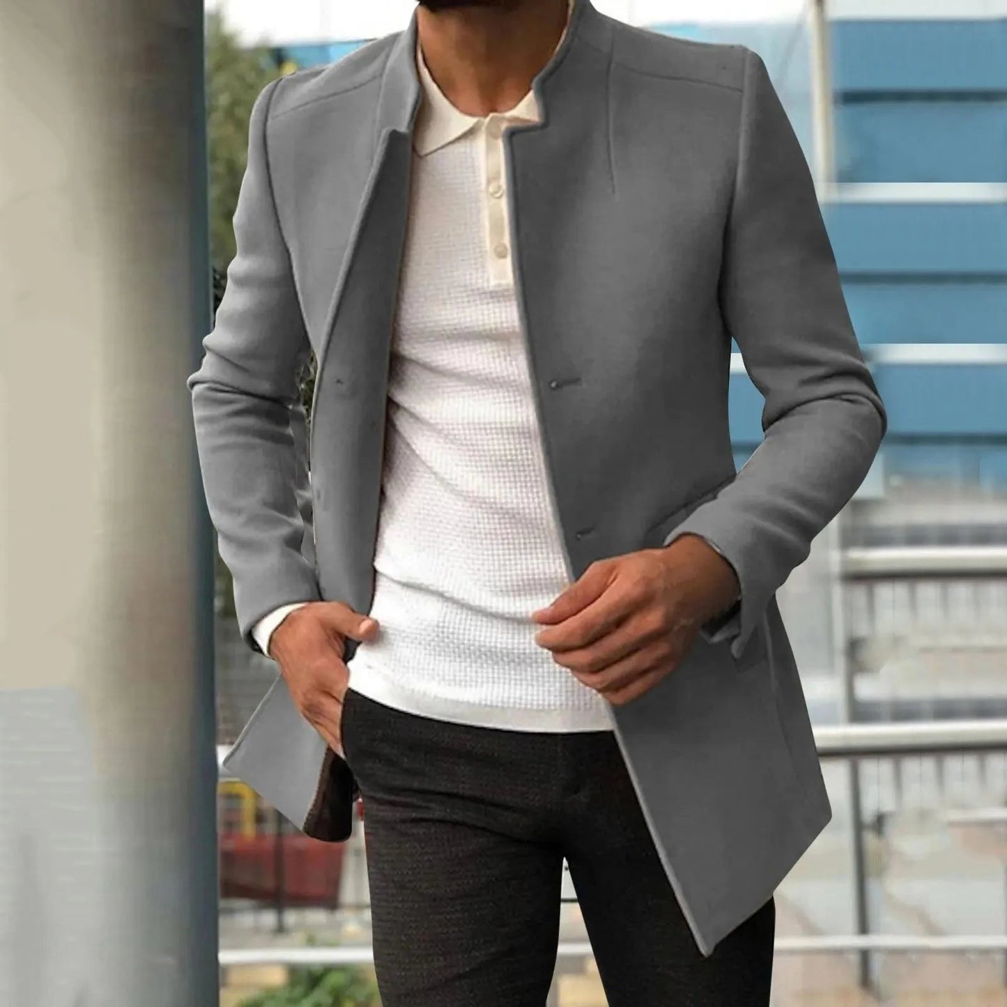 Chaqueta Con Cremallera Y Bolsillos Funcionales Para Hombre | Ideal Para Entretiempo Y Uso Diario