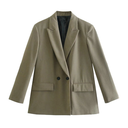 Blazer Con Cierre Cruzado Y Botones Para Mujer | Ideal Para Contextos Profesionales Y Uso Diario
