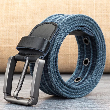 Cinturón Ajustable con Motivo a Rayas para Hombres | Ideal para Uso Diario y Casual