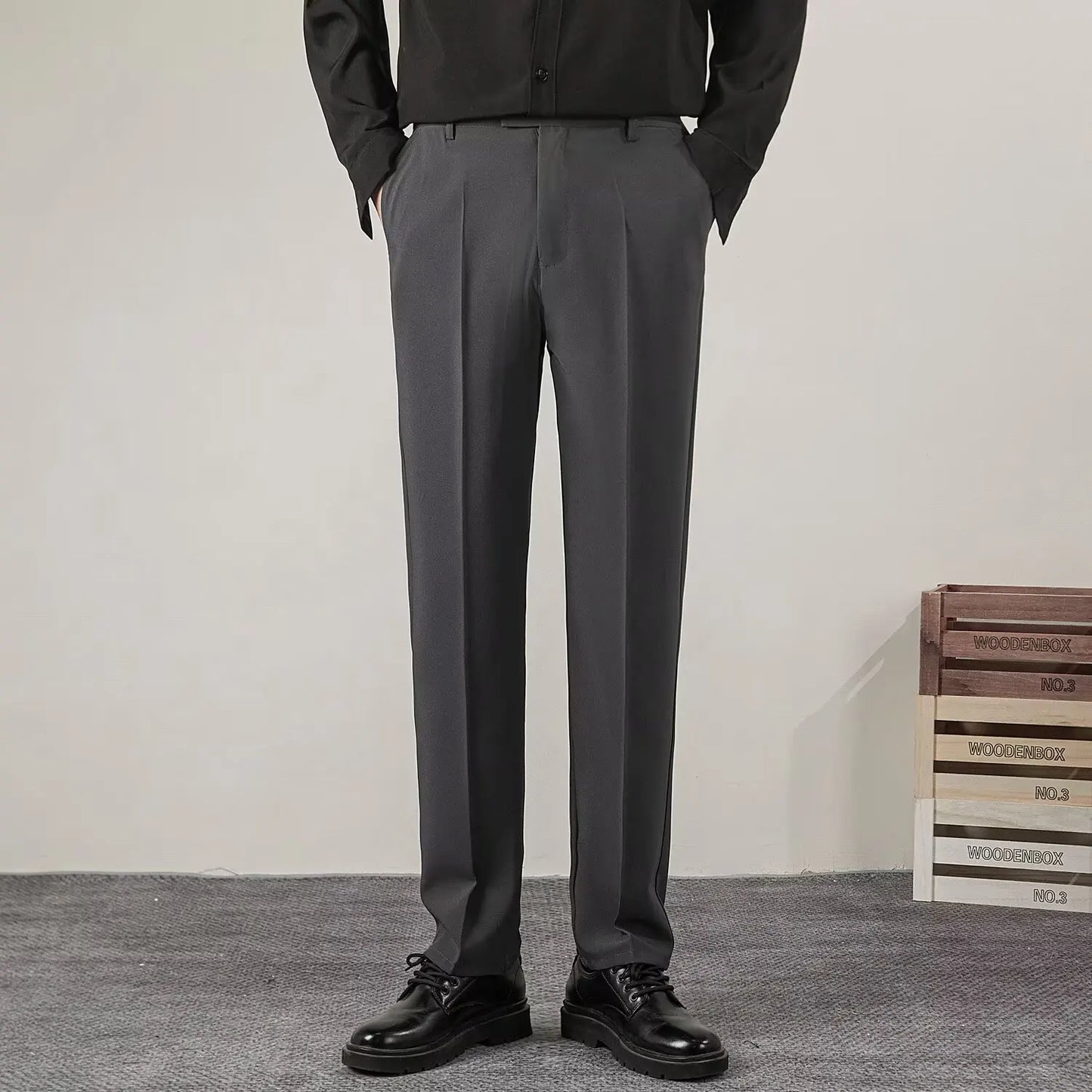 Pantalon Casual à Coupe Slim pour Homme | IdPantalones de Corte Slim para Hombre | Ideales para Uso Diario y Semi-Formaléal pour le Quotidien et le Bureau