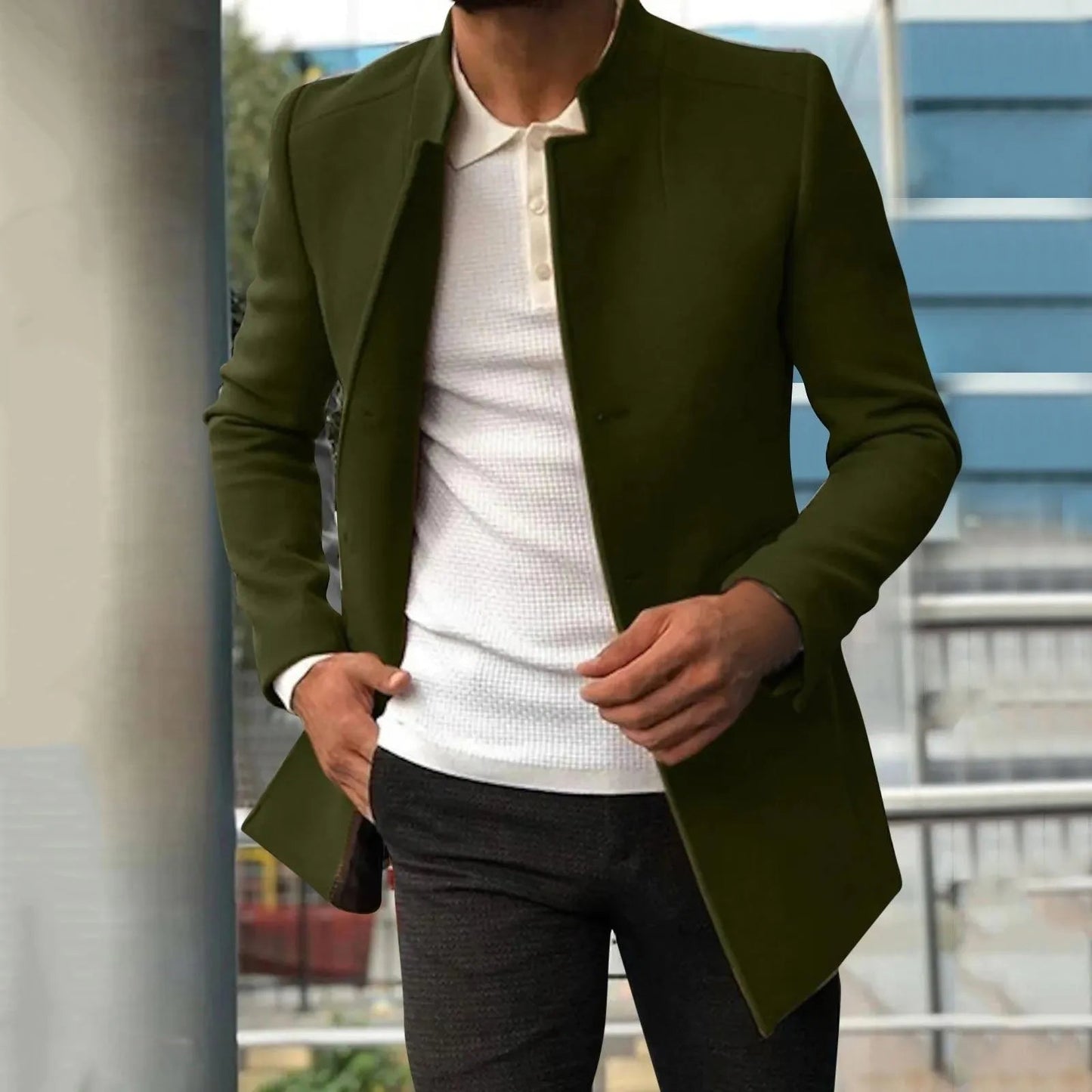 Chaqueta Con Cremallera Y Bolsillos Funcionales Para Hombre | Ideal Para Entretiempo Y Uso Diario