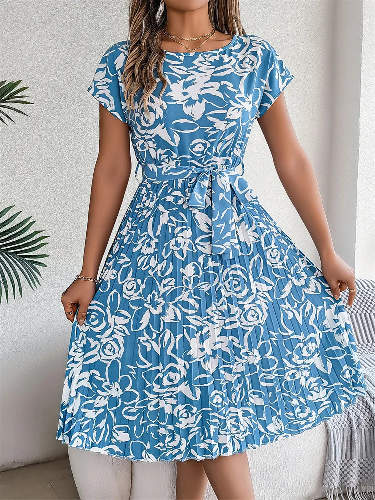 Vestido Midi con Estampado Floral para Mujer | Ideal para Días de Verano y Salidas