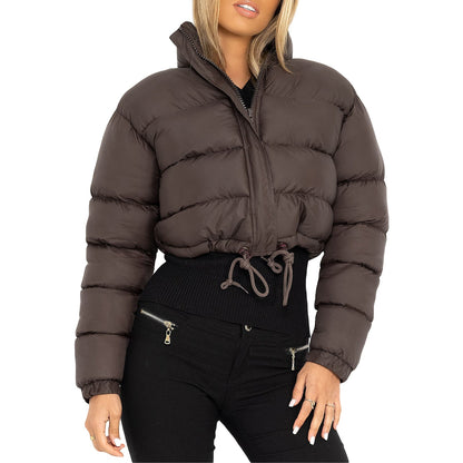 Chaqueta Acolchada De Invierno Con Cierre Frontal Para Mujer | Ideal Para Temporada Fría