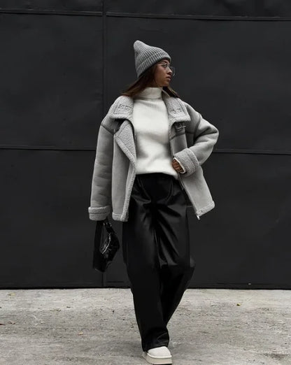 Abrigo De Invierno Con Diseño Holgado Y Bolsillos Para Mujer | Ideal Para Invierno