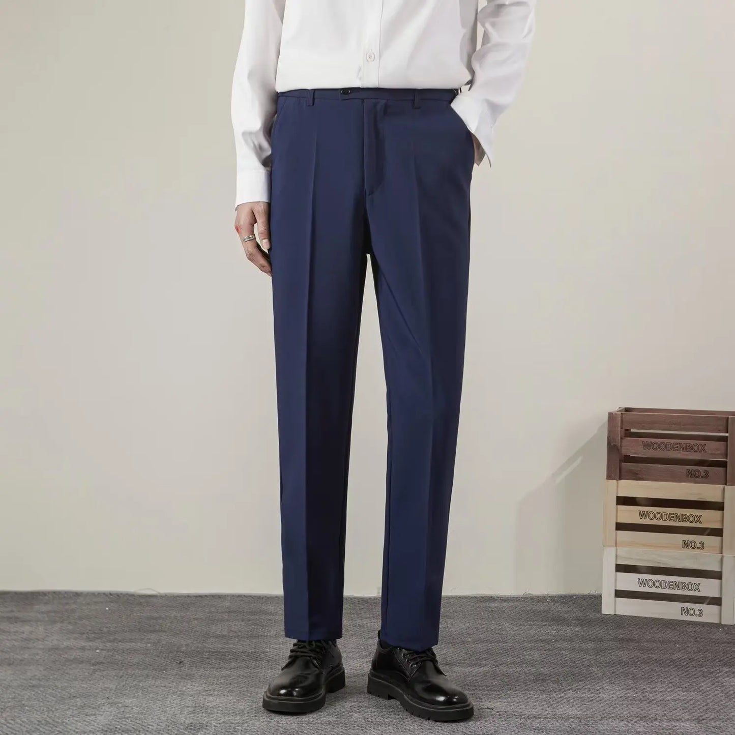 Pantalon Casual à Coupe Slim pour Homme | IdPantalones de Corte Slim para Hombre | Ideales para Uso Diario y Semi-Formaléal pour le Quotidien et le Bureau