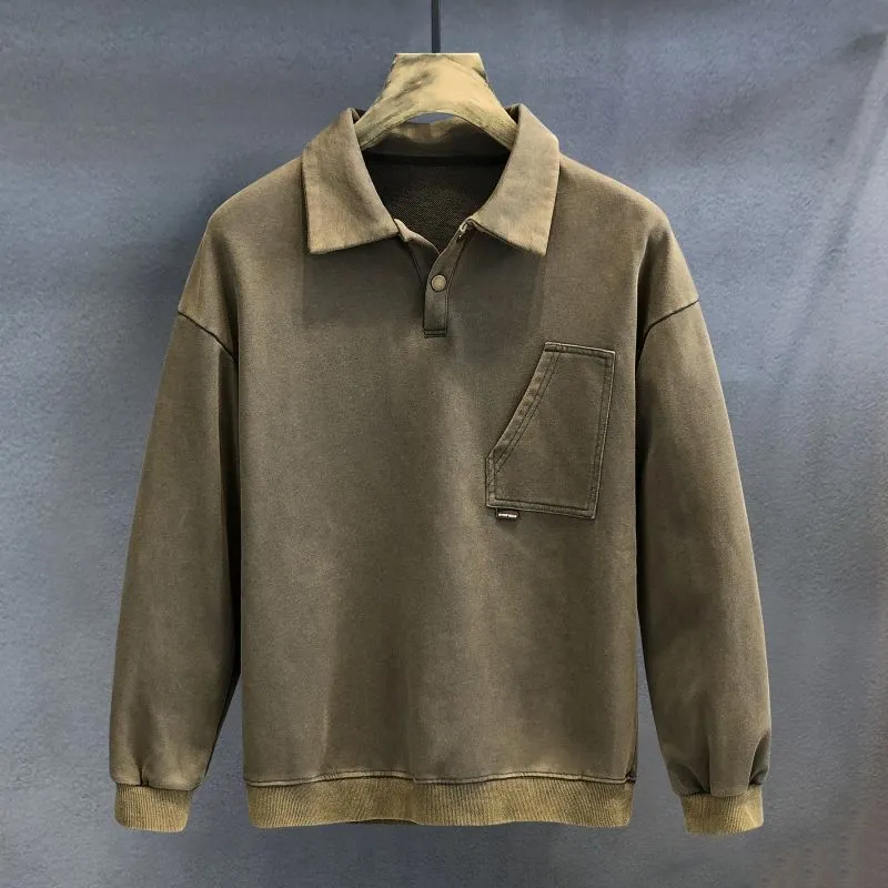 Jersey Con Cuello Abotonado Y Mangas Largas Para Hombre | Ideal Para Uso Diario