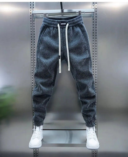 Pantalón con Motivo Acanalado y Cintura Elástica para Hombre | Ideal para Uso Diario y Ocio