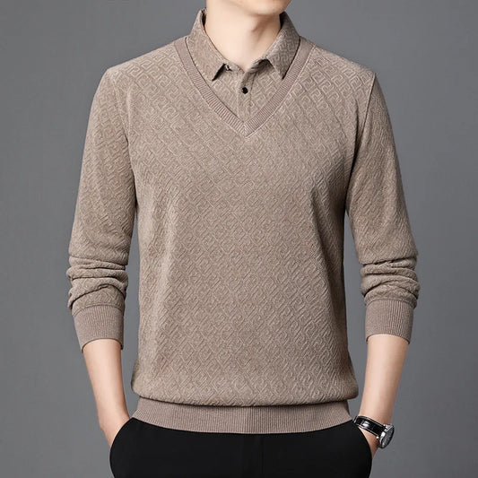 Jersey de Punto con Cuello en V para Hombre | Ideal para Uso Diario y Profesional