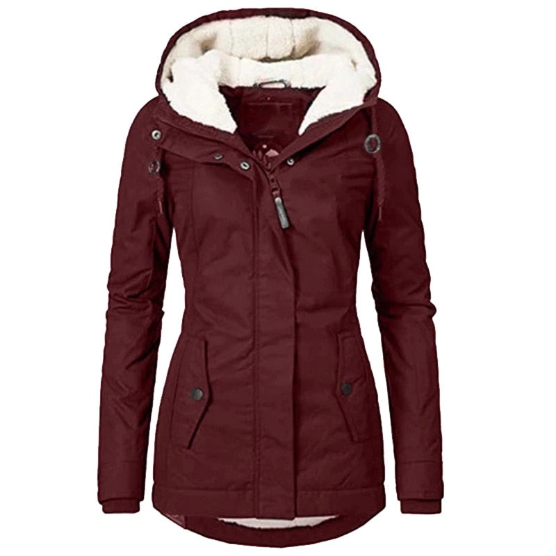Parka de Invierno con Capucha Desmontable y Bolsillos Funcionales para Mujer | Ideal para Invierno