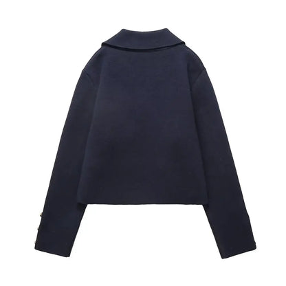 Blazer Corto Oversize con Doble Botonadura para Mujer | Ideal para Uso Diario y Ocasiones Formales