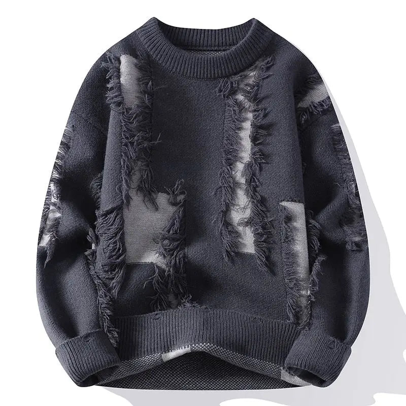 Jersey de Punto con Diseño Patchwork Texturizado para Hombre | Ideal para Uso Diario