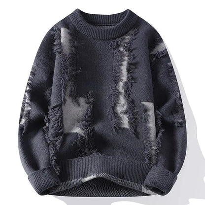 Jersey de Punto con Diseño Patchwork Texturizado para Hombre | Ideal para Uso Diario