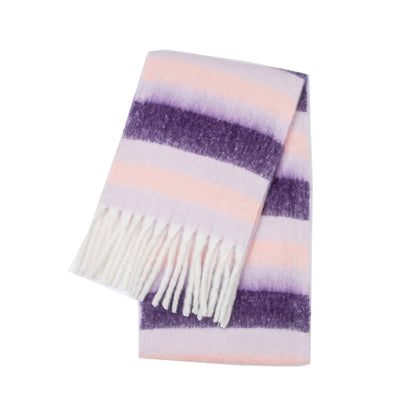 Bufanda Con Diseño A Rayas Para Mujer | Ideal Para Invierno