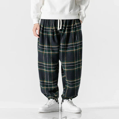 Pantalón De Chándal A Cuadros Con Corte Amplio Para Adultos | Ideal Para Uso Diario E Informal