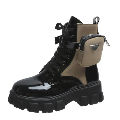 Botas De Invierno Con Cordones Y Plataforma Para Mujer | Ideal Para Uso Diario