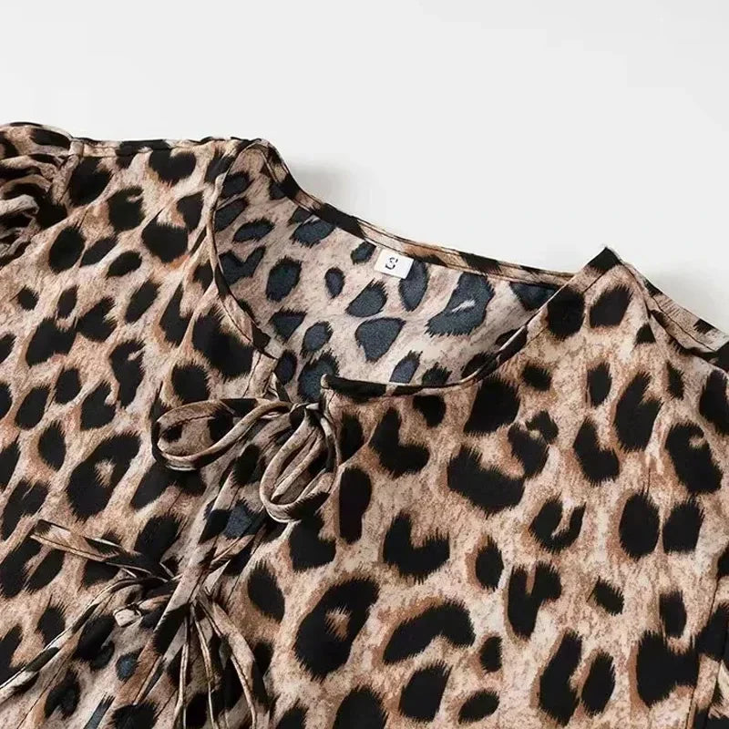 Crop Top Con Estampado Animal Y Cuello Redondo Para Mujer | Ideal Para Uso Diario O Salidas Informales