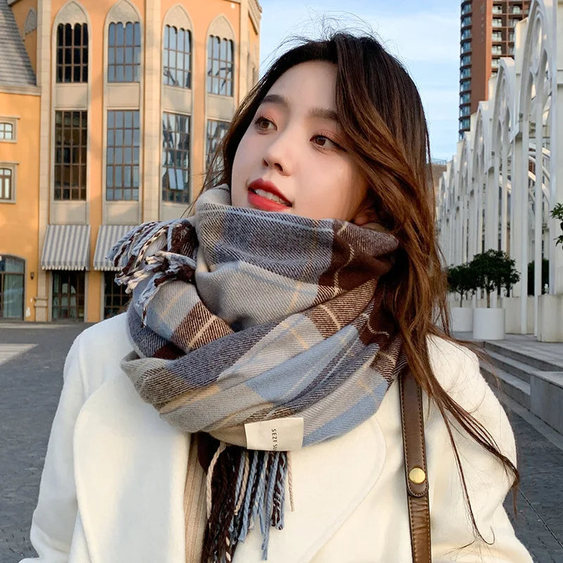 Bufanda Con Estampado De Cuadros Para Hombre Y Mujer | Ideal Para Invierno