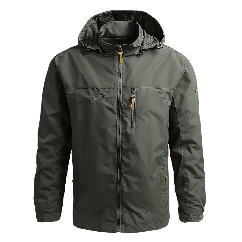 Chaqueta Ligera Con Capucha Ajustable Y Bolsillos Con Cremallera Para Hombre | Ideal Para Actividades Exteriores Y Uso Diario