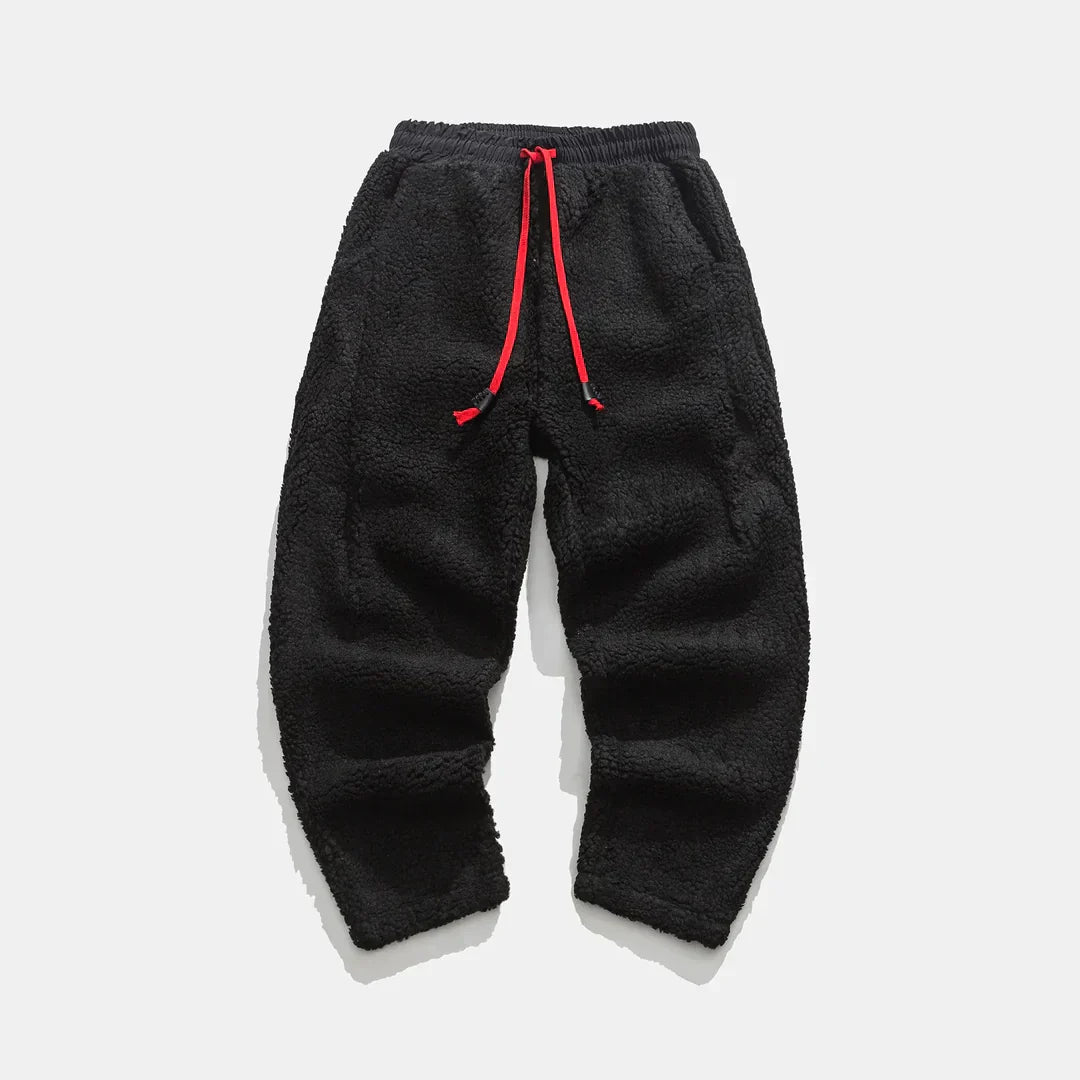 Pantalón Casual de Corte Amplio con Cintura Elástica y Cordón para Hombre | Ideal para Uso Diario